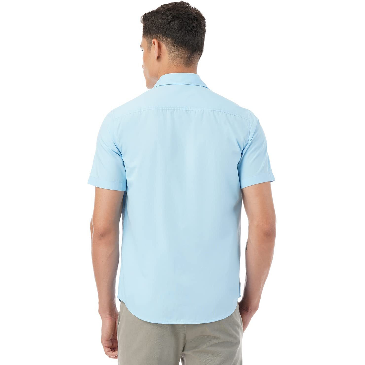 FYLTR Mens Solid Regular Fit Shirt (FYLSS23MS-012_Feelin Grey M)