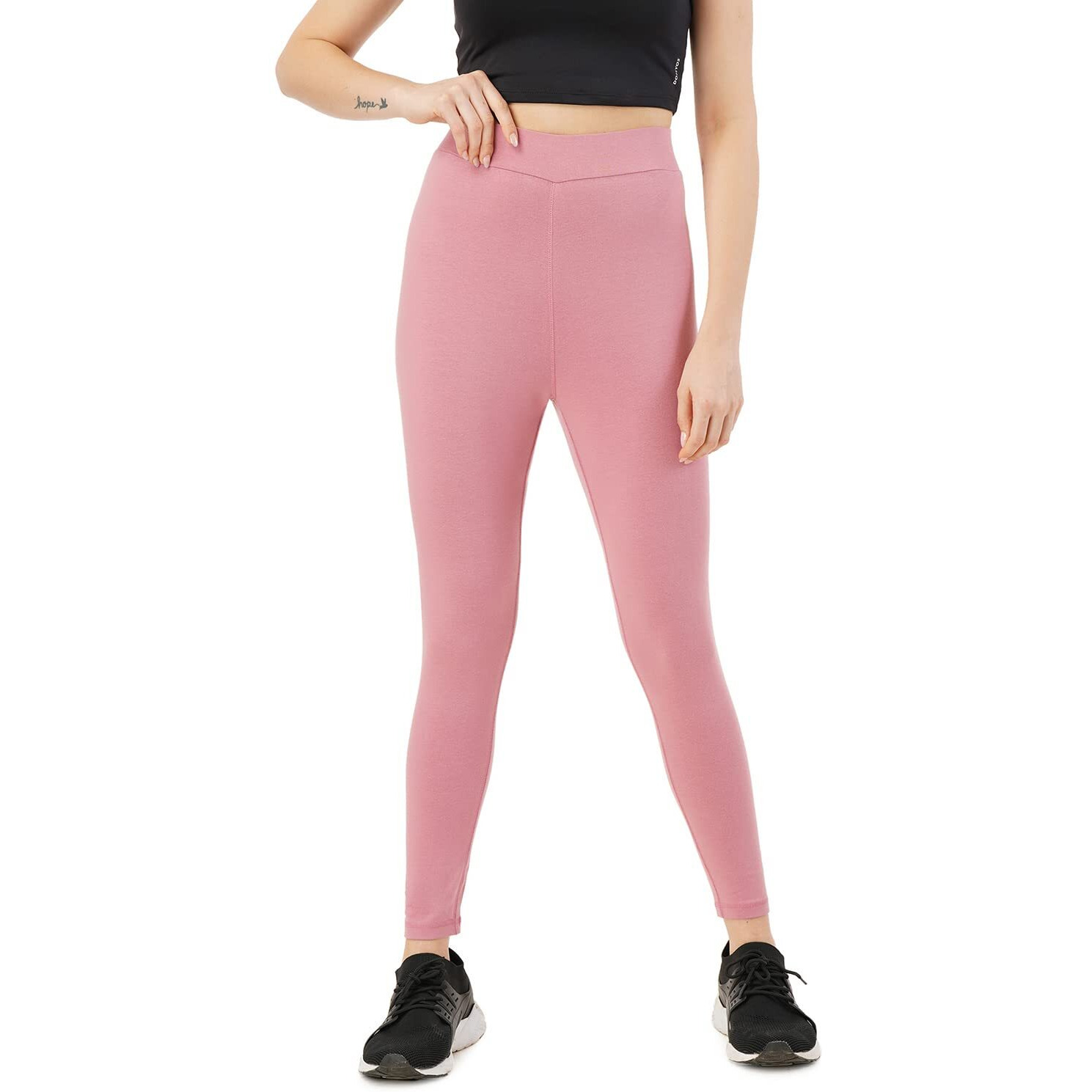 PUMPD Womens Regular Leggings (PUMSS23WLG-010_Burgundy Baddies_XXL)