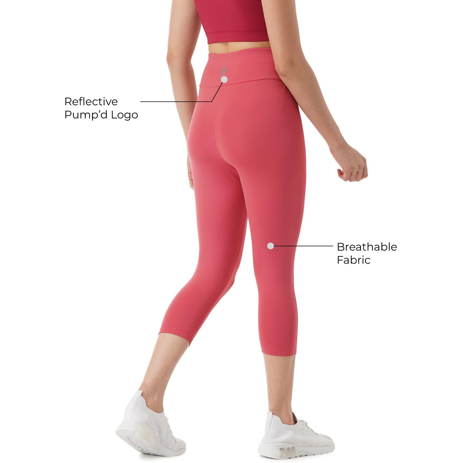 PUMPD Womens Regular Leggings (PUMSS23WCP-010_Burgundy Baddies_L)