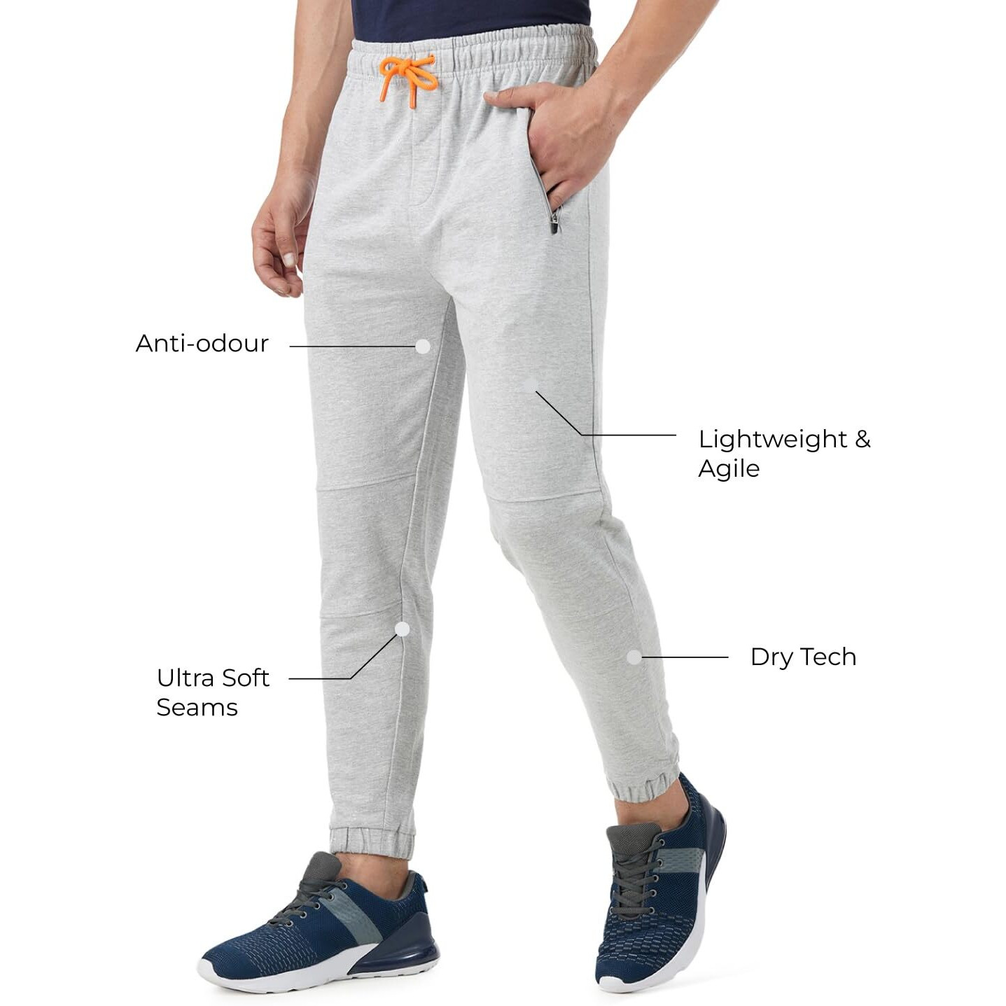 PUMPD Mens Regular Track Pants (PUMSS23MJG-026_Silver Grey_L)