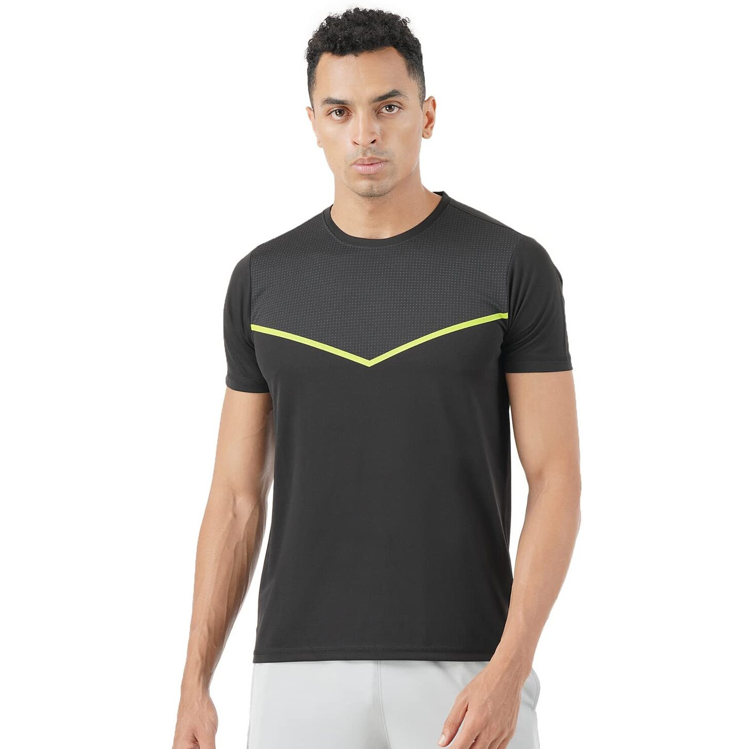 PUMPD Athleisure Mens Stylish T-Shirt for Gym -DryTech, Anti-Odor, Lightweight, Soft Seams, UV Protect