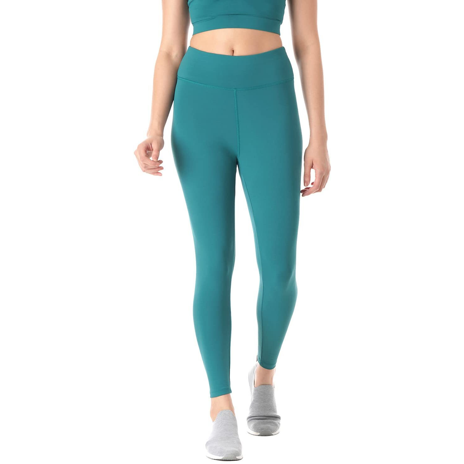 PUMPD Womens Regular Leggings (PUMSS23WLG-014_Green Queen_XL)