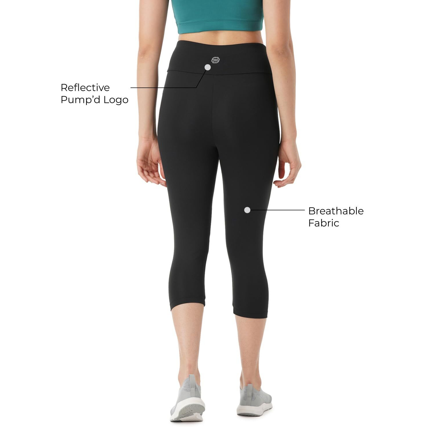 PUMPD Womens Regular Leggings (PUMSS23WCP-010_Black Hole_S)