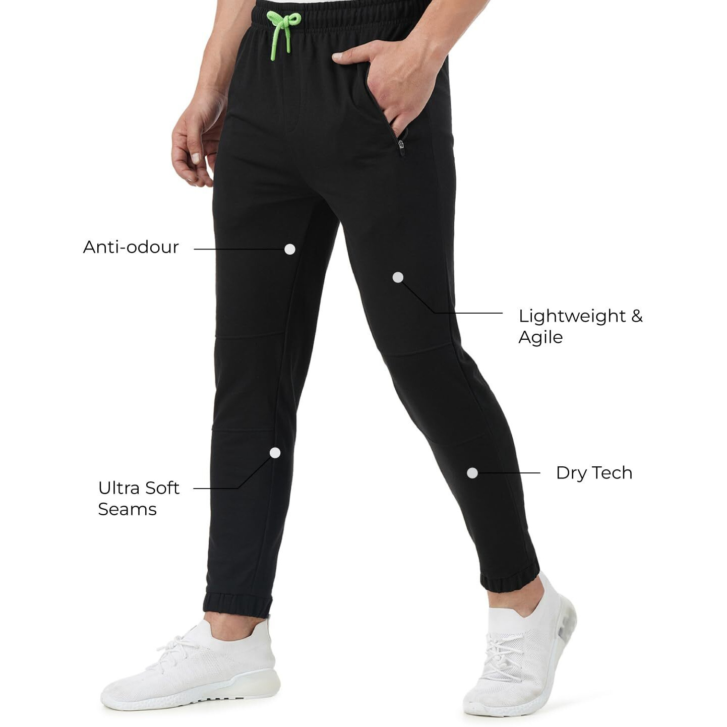PUMPD Mens Regular Track Pants (PUMSS23MJG-026_Whacky Black_M)