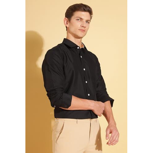 Formal Shirts for Men || Shirt for Men || Men Shirt (in, Alpha, L, CEOs Ebony)