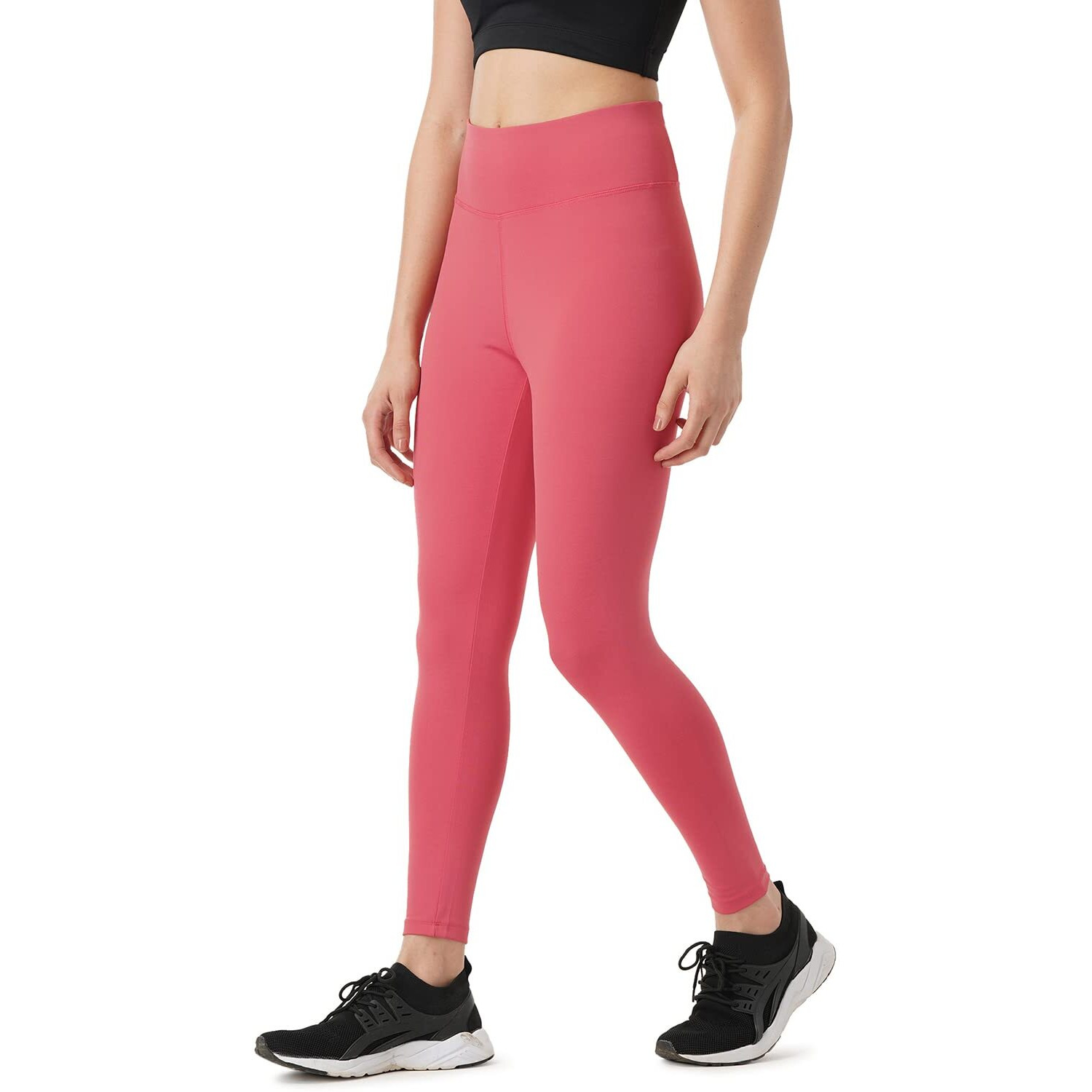 PUMPD Womens Regular Leggings (PUMSS23WLG-011_Burgundy Baddies_XL)