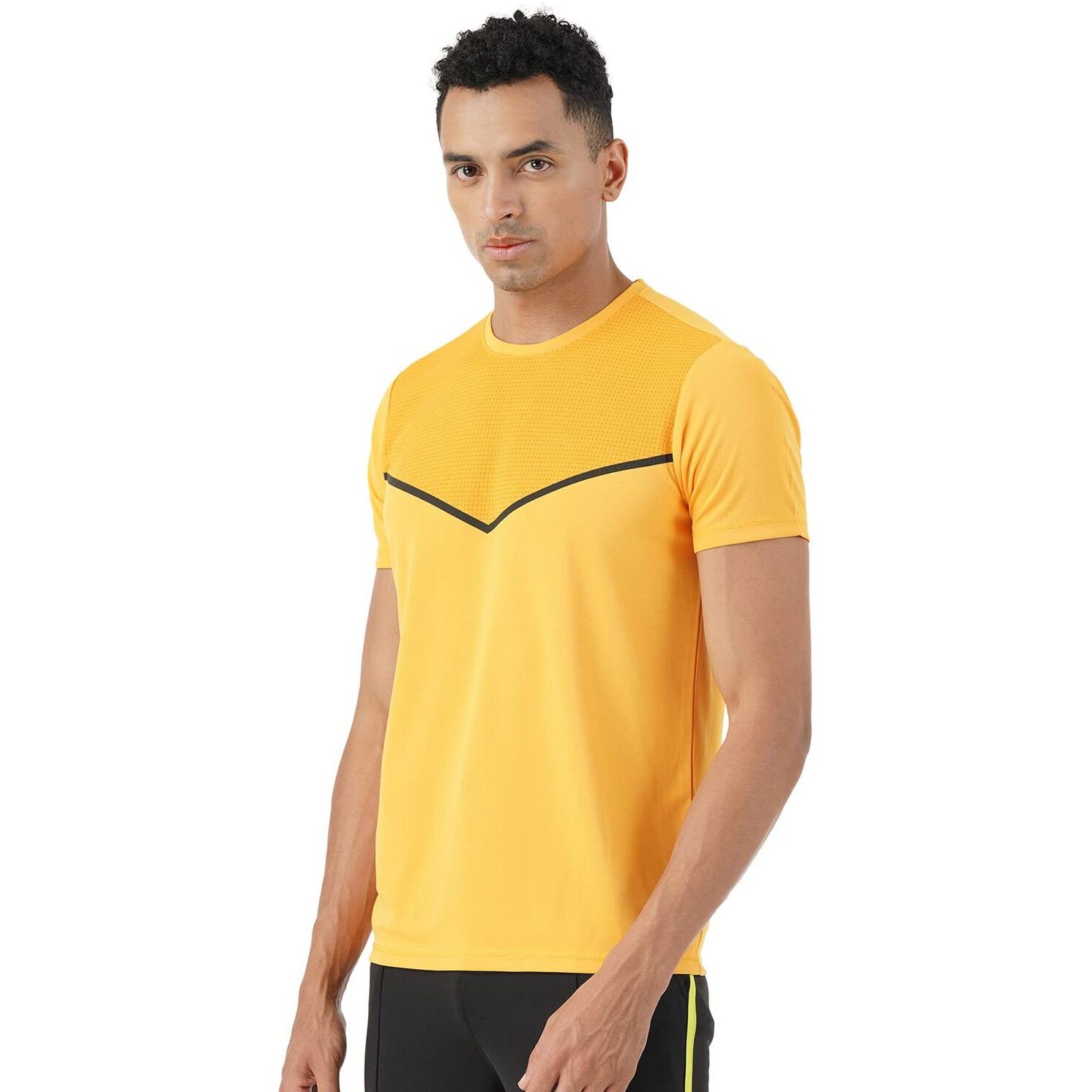 PUMPD Athleisure Mens Stylish T-Shirt for Gym -DryTech, Anti-Odor, Lightweight, Soft Seams, UV Protect