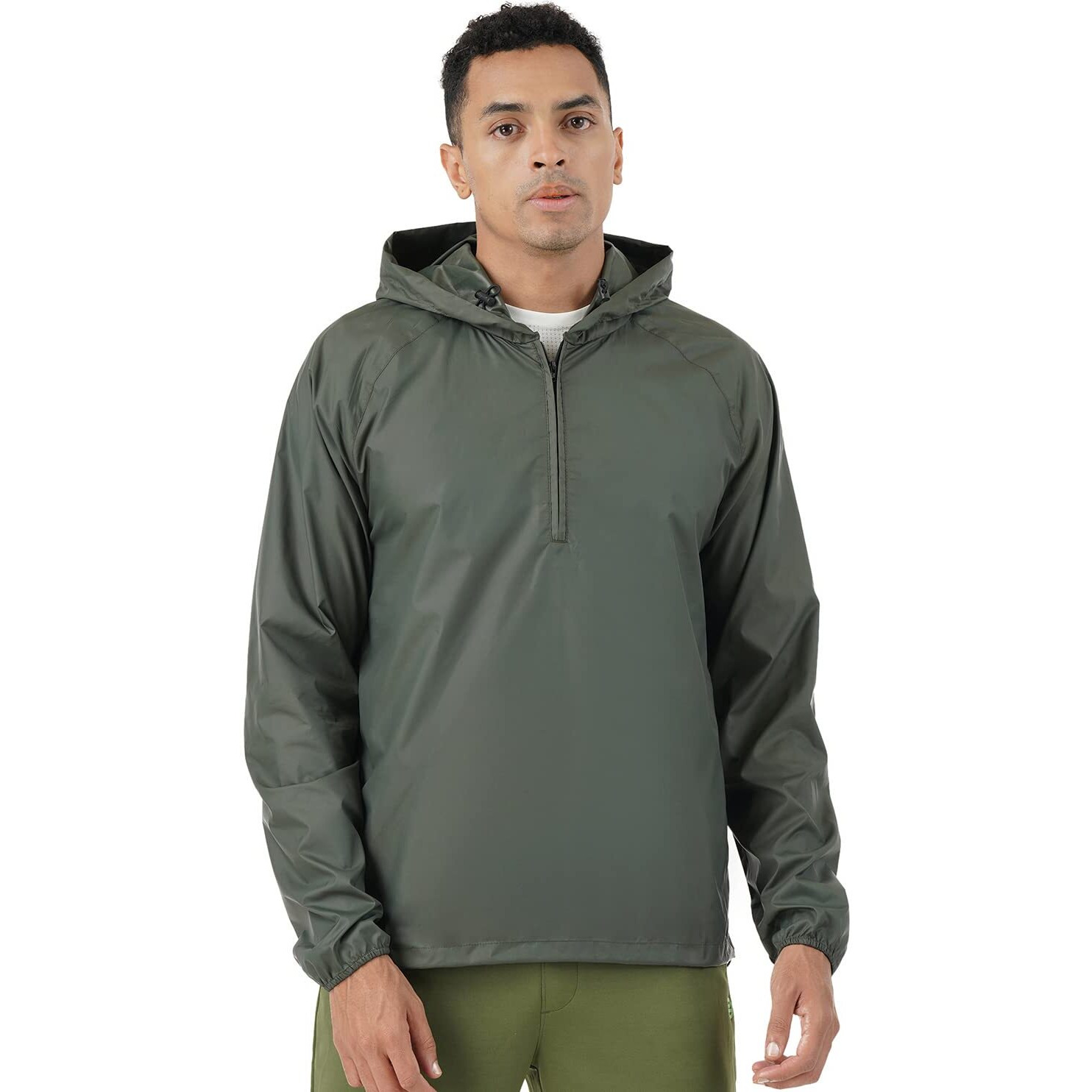 PUMPD Mens All-purpose Windcheater with Front Zip Closure & Hoodie -With Self Packing Kit