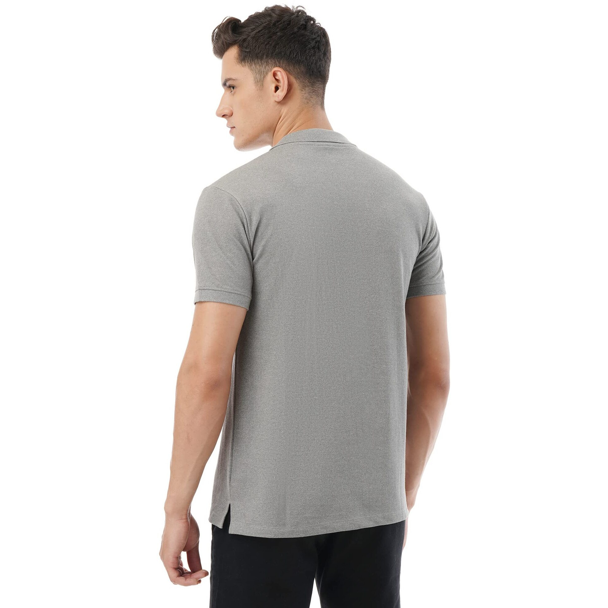 FYLTR Mens Solid Regular Fit Polo Shirt (FYLSS23MP-008_Feelin Grey XL)