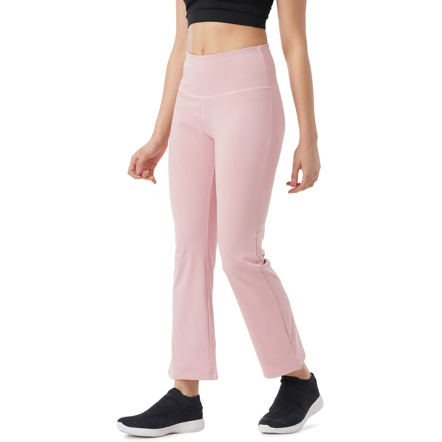 PUMPD Womens Stretchable All-Purpose Flare Pants -Lightweight, Anti-Odor, Squat Proof, Dry Tech, Ultra Soft Seams