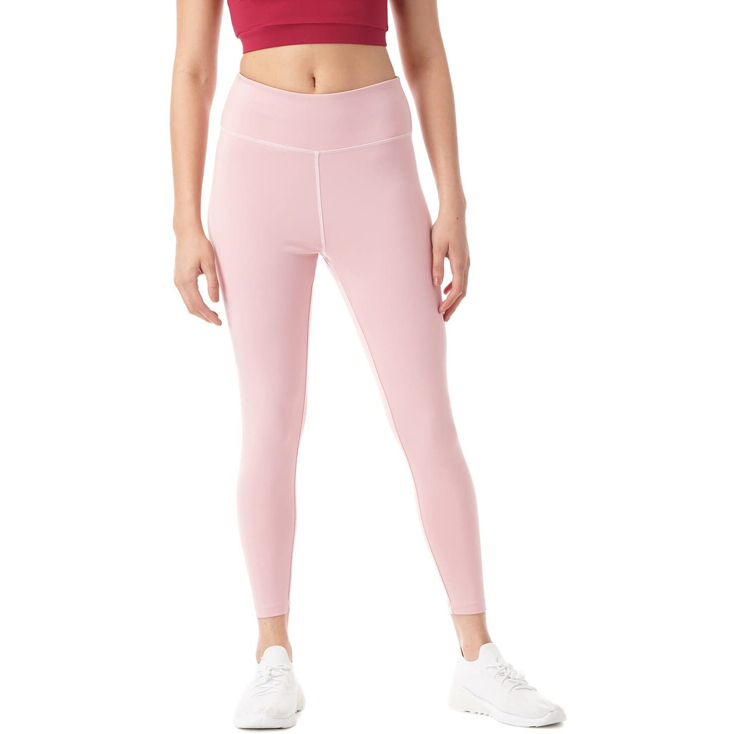 PUMPD Womens Regular Leggings (PUMSS23WLG-013_Pink Strokes_M)