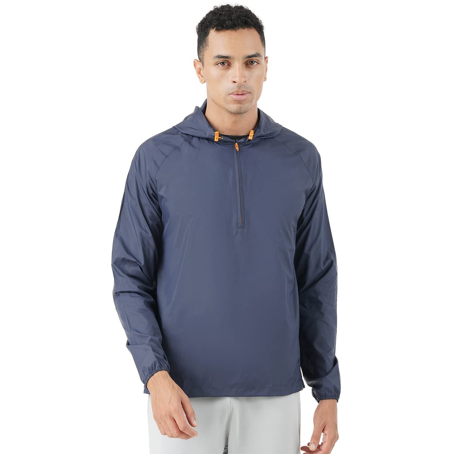 PUMPD Mens All-purpose Windcheater with Front Zip Closure & Hoodie -With Self Packing Kit