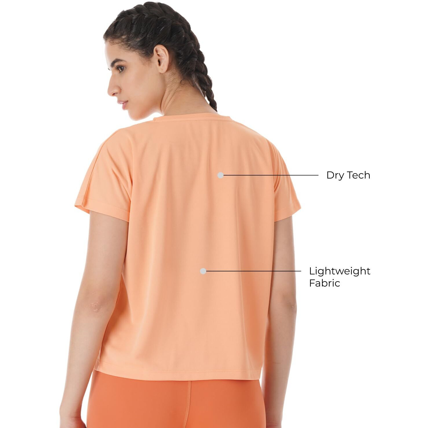 PUMPD Womens Solid Athletic Fit T-Shirt (PUMSS23WTP-006_Sweet Coraline M)