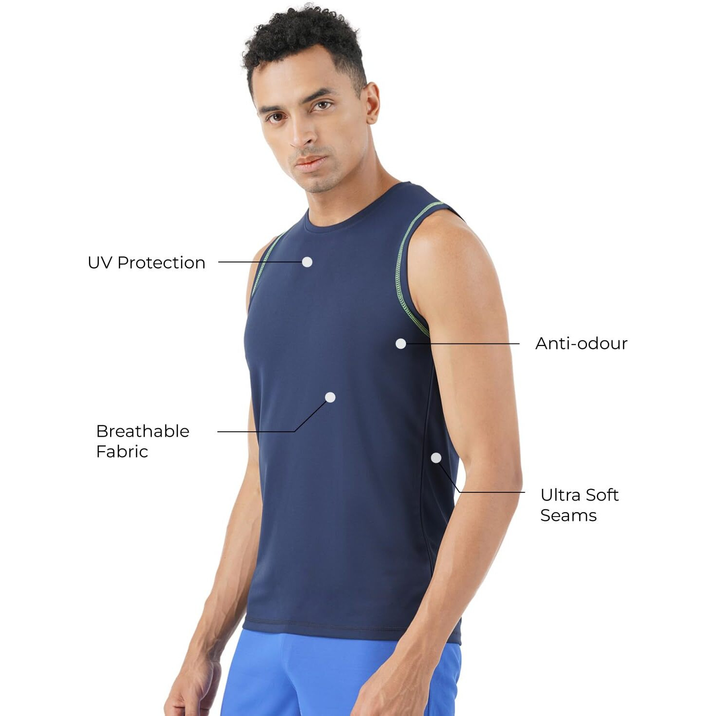 PUMPD Mens Regular Fit T-Shirt (PUMSS23MTK-027_Go Indigo L)