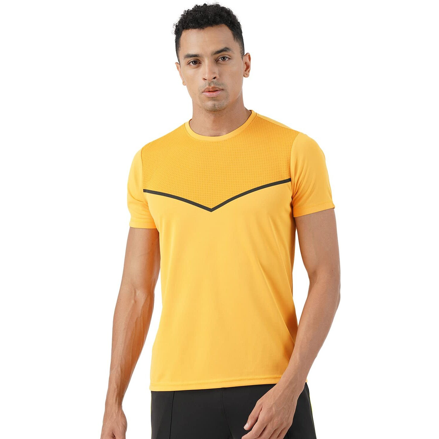 PUMPD Athleisure Mens Stylish T-Shirt for Gym -DryTech, Anti-Odor, Lightweight, Soft Seams, UV Protect