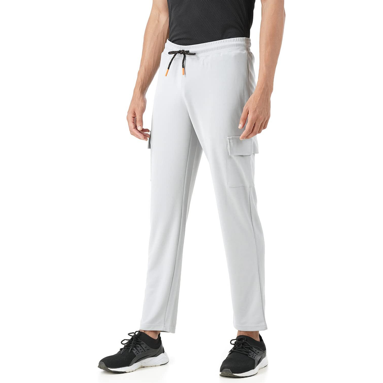 PUMPD Mens Regular Track Pants (PUMSS23MTR-019_Silver Grey_S)