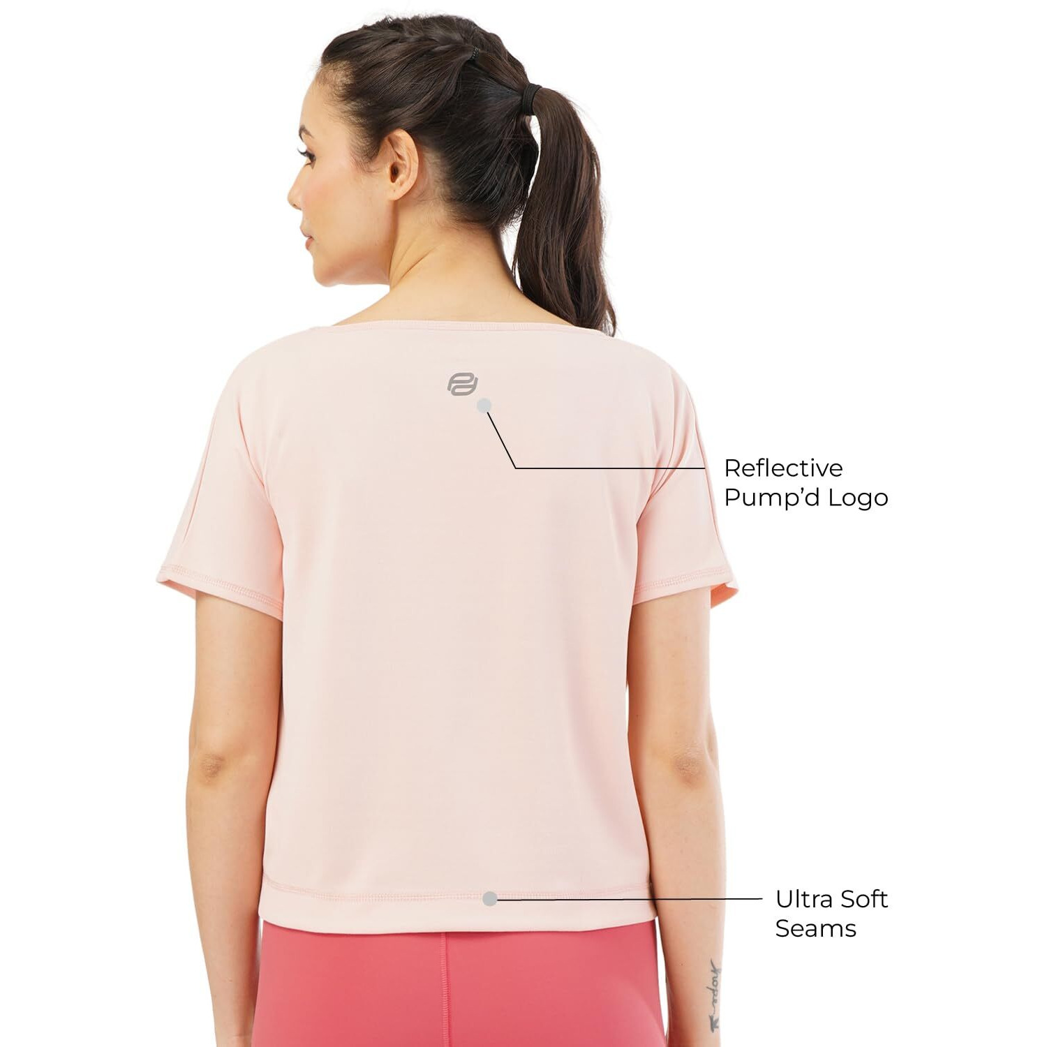 PUMPD Womens Solid Athletic Fit T-Shirt (PUMSS23WTP-008_Papa Dont Peach XL)