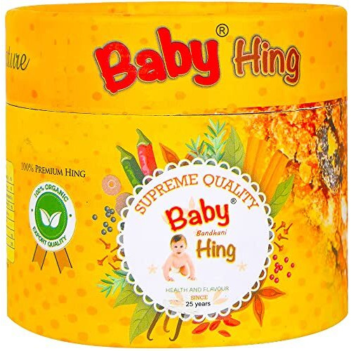 BABY Hing Crystals (50g) | Strong Asafoetida (Hing) for Cooking | 100% Pure and Organic Food Spice | Indian Flavour for Food | Premium-Quality Hing