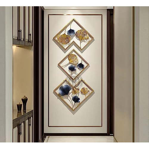 DSH CRAFTING YOUR CURIOSITY Metal Wall Art Wall Sculptures Hanging Perfect For Home Decorations Living Room Bedroom. (06-LEAFframe)