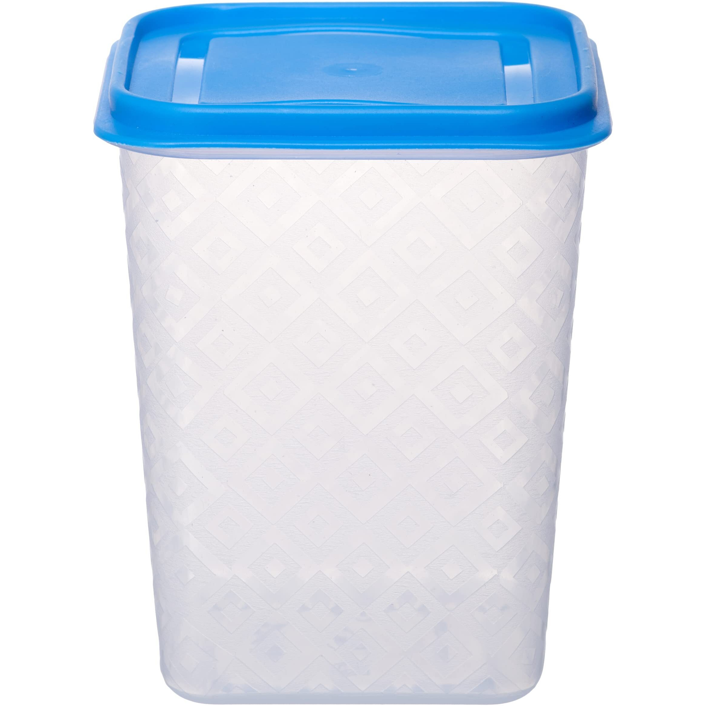 AAVZAA Kitchen Storage Container Set - 1000 ML BPA Free Plastic Storage Container Jar with Airtight Lid, Pet Jars Set for Rice, Flour, Cereals, Sugar & More (Set of 12)