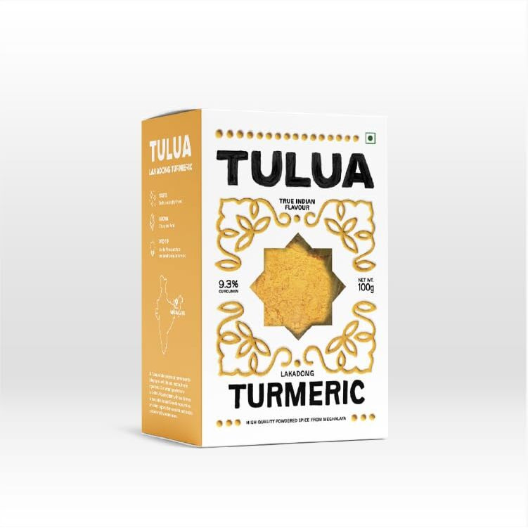 Tulua Natural & Organic All Spices Combo Pack of 8-700gm | Lakadong Turmeric, Guntur Chilli, Kashmiri Chilli, Coriander Powders | Cumin Seed, Bay Leaf, Black Mustard, Kashmiri Chilli Whole Spices