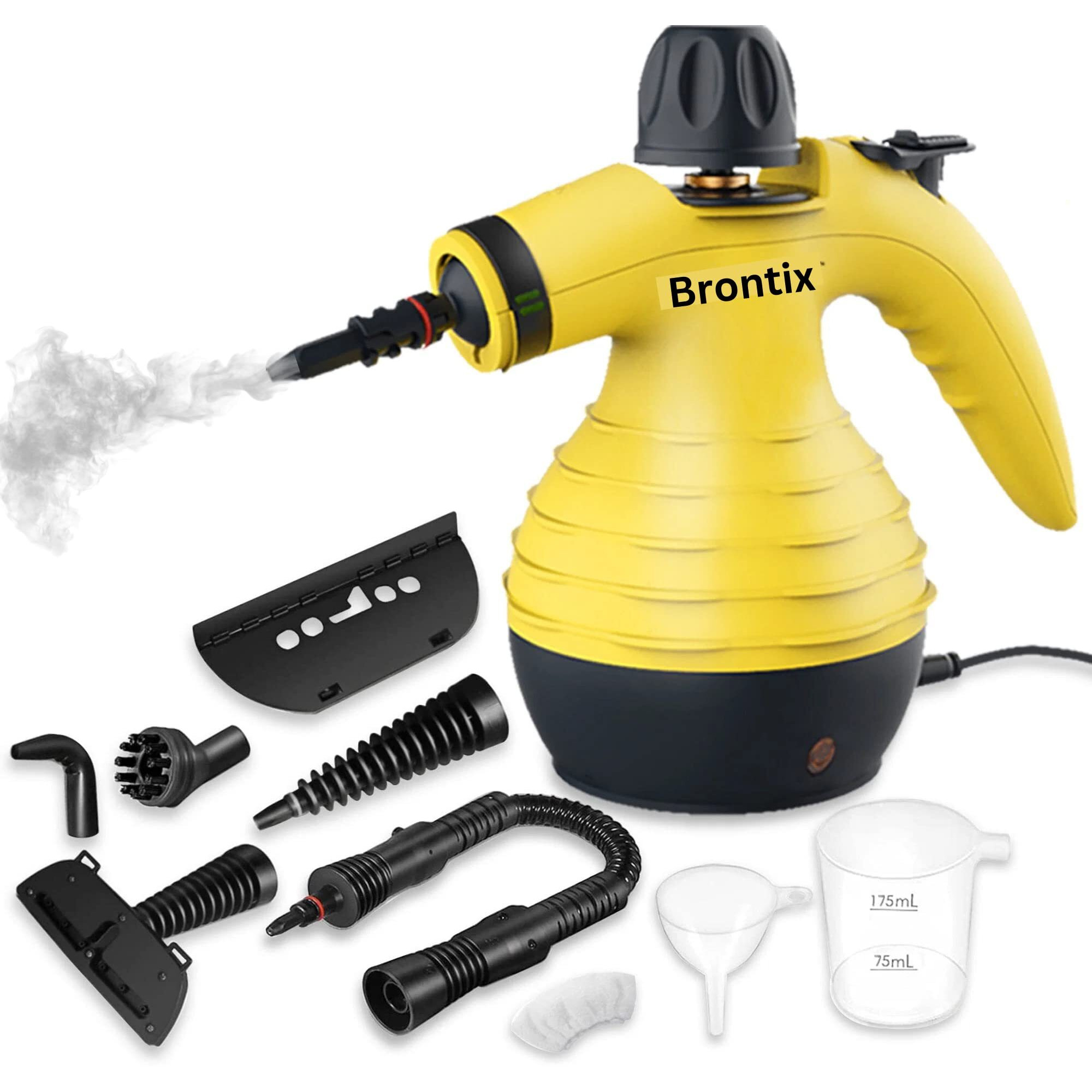 BRONTIX - Multi-Purpose | steam cleaner for home cleaning | Cleaner for kitchen accessories items, car interior cleaner machine, smart smart gadgets for home. (Yellow)