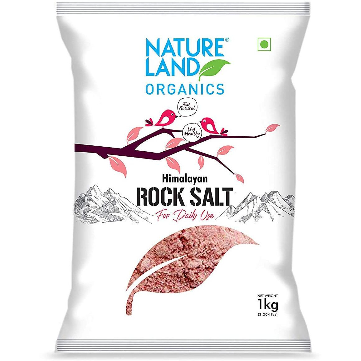 Natureland Organics Himalayan Pink Rock Salt 1 KG - Organic Rock Salt