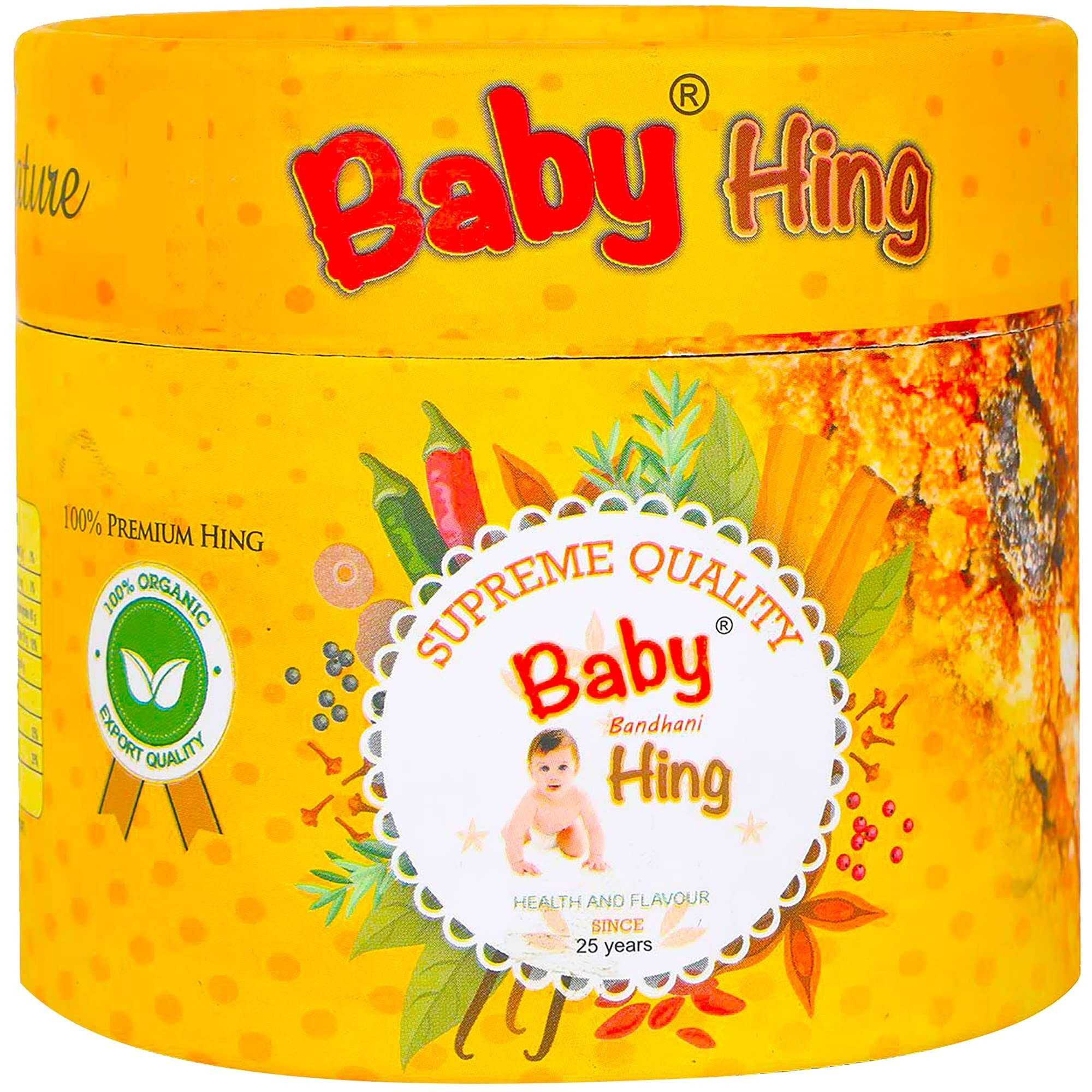 BABY Hing Crystals Strong Asafoetida (20g) | (Hing) for Cooking | 100% Pure and Organic Food Spice | Indian Flavour for Food | Premium-Quality Hing