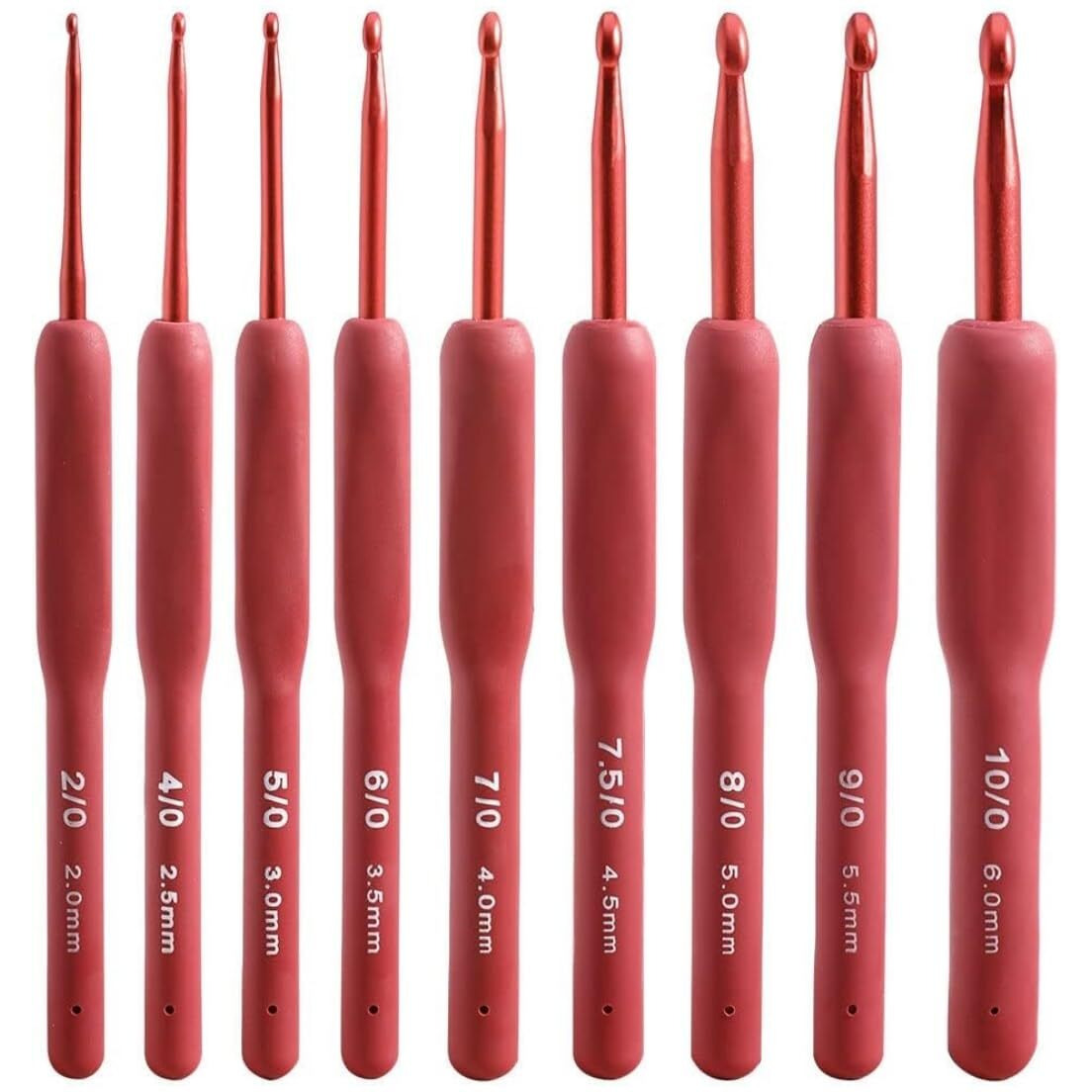 NEOUTH Crochet Hooks, 9 Pieces Set Ergonomic Crochet Hooks, Comfortable Crochet Needle Kit for Arthritic Hands, Perfect for All Skill Levels