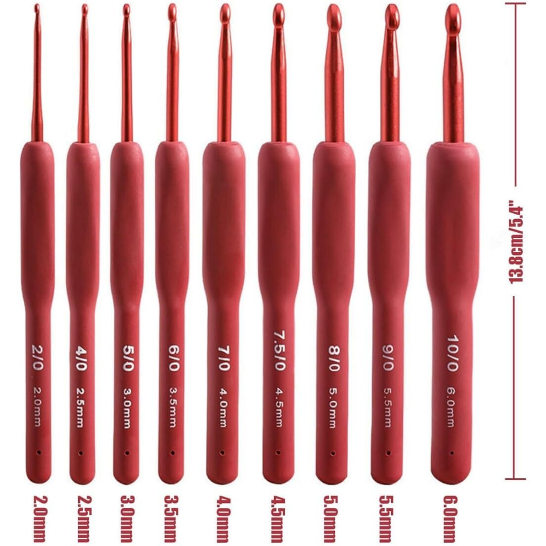 NEOUTH Crochet Hooks, 9 Pieces Set Ergonomic Crochet Hooks, Comfortable Crochet Needle Kit for Arthritic Hands, Perfect for All Skill Levels