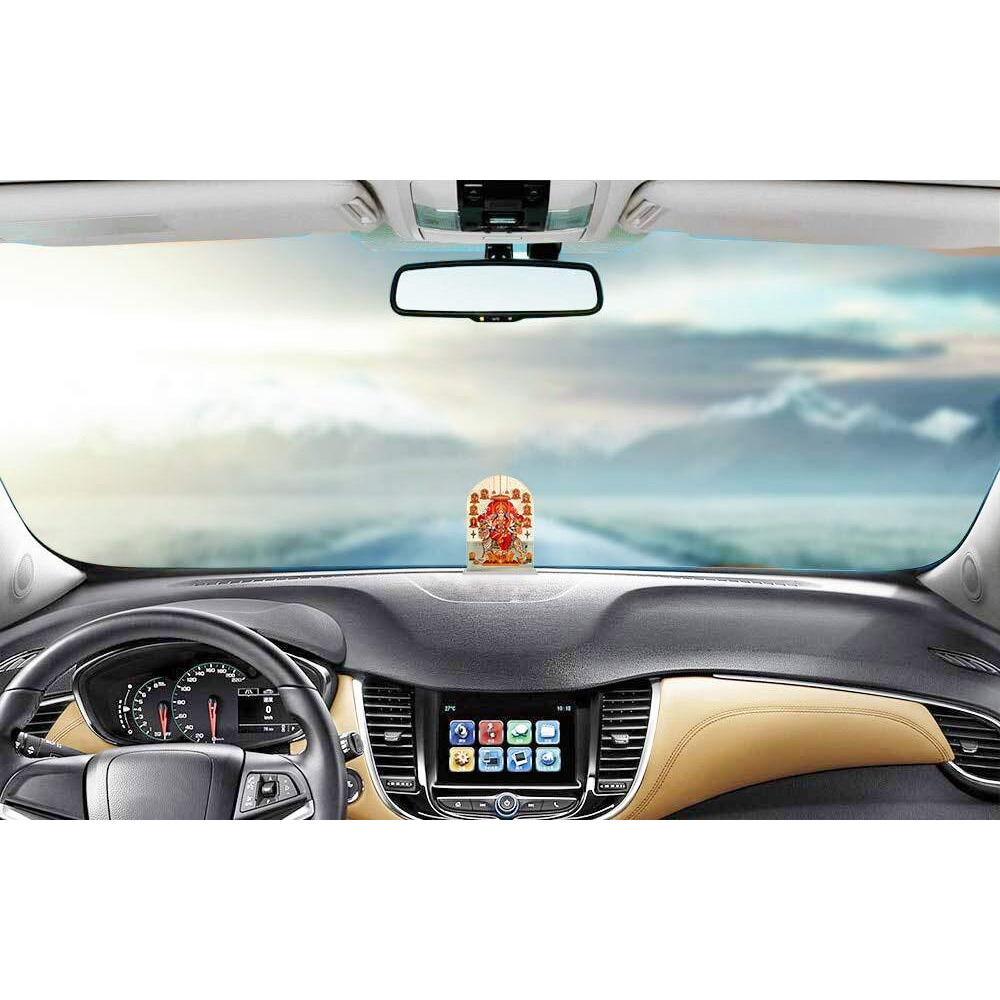 AUTOEASY Navdurga Idol for Car Dashboard/Home/Pooja/Office/Study Table/Decoration Acrylic (Multicolour, Medium)