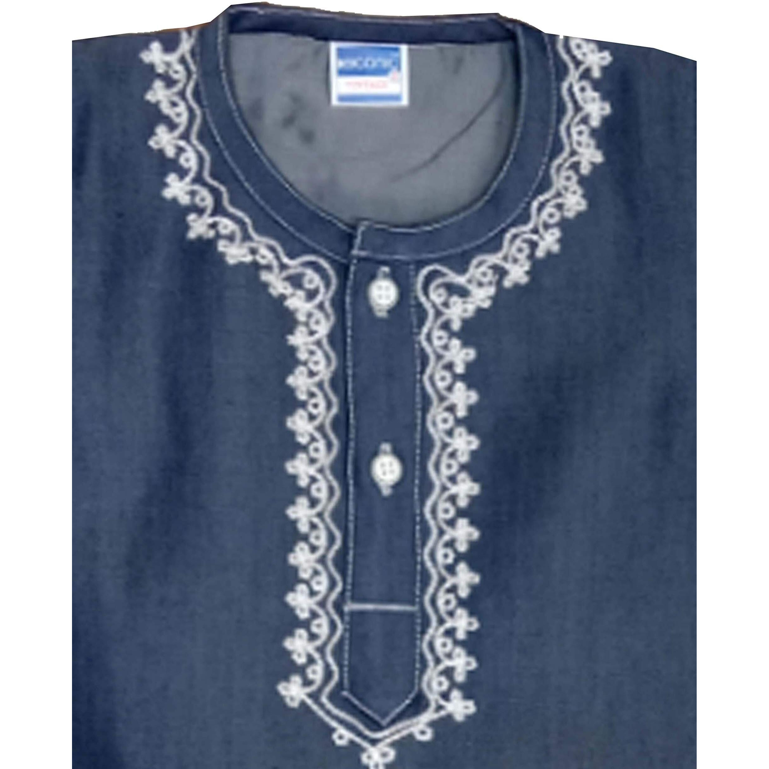 shaishav wears Baby boy/Kid Cotton Kurta & Pyjama (0 Months - 5 Year) (2-3 Years, Denim)