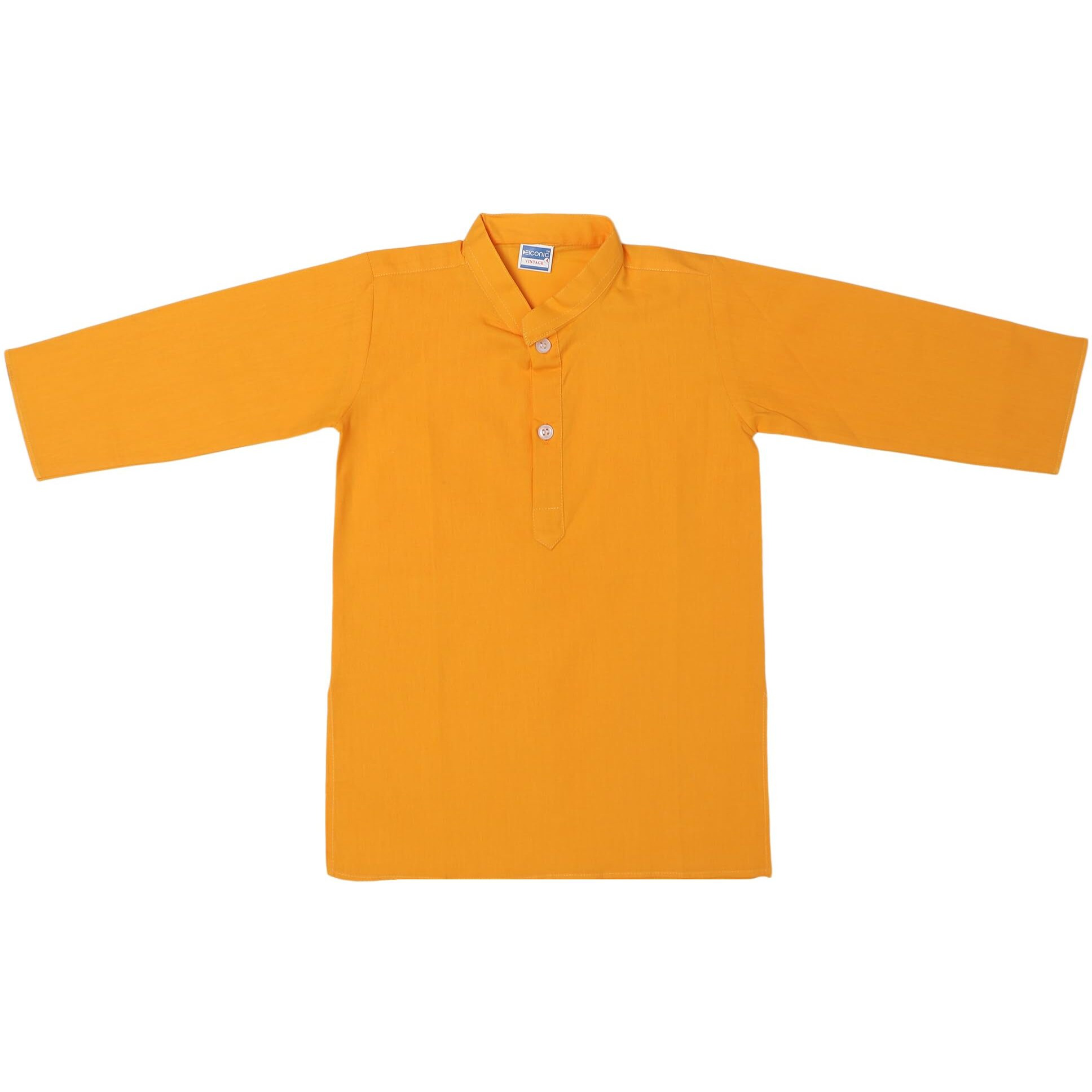 Shaishav Wears Ethnic Wear Kids 100% Cotton Kurta Pyjama Set for Baby Boys - Sea Green (3-4 Years, Turmeric Yellow)