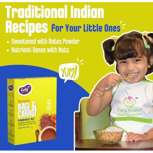 EARLY FOODS Organic Ragi & Carrot Porridge Mix 200G (Naachni Satva)
