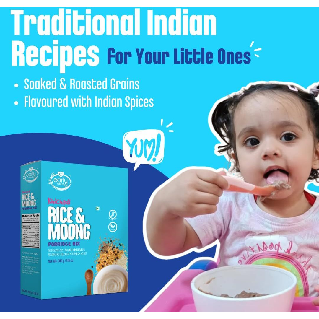 Early Foods - Rice & Moong Khichdi Mix 200g | Cereals For KIds
