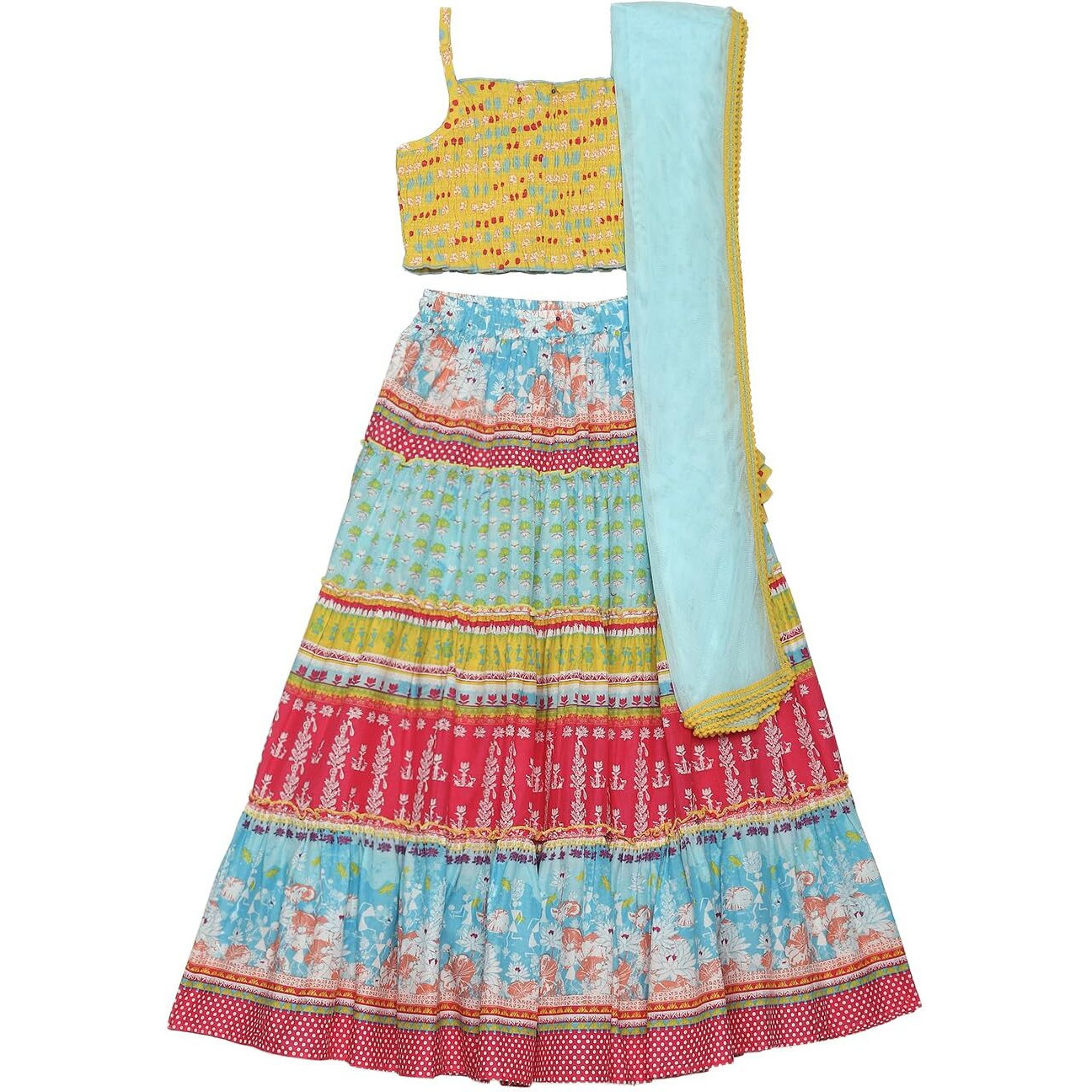 BIBA GIRL PRINTED RELAXED KID(KW4503_YELLOW_13)