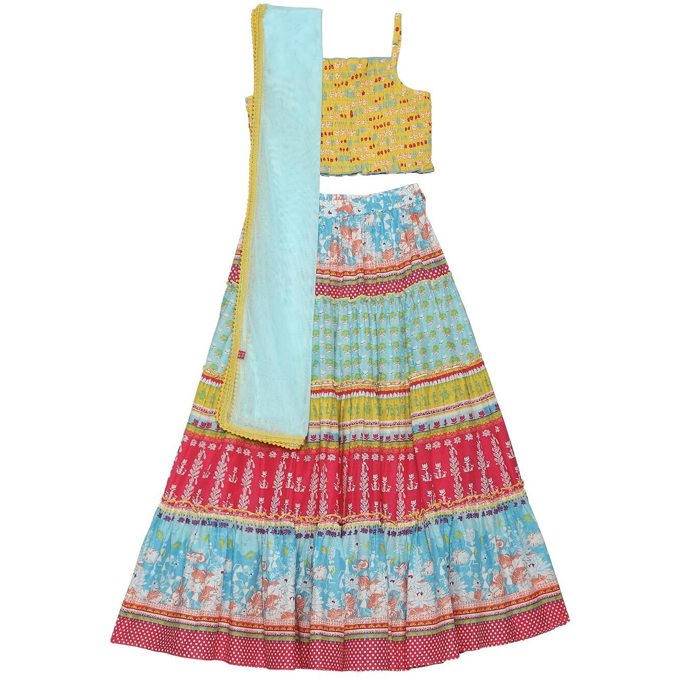 BIBA GIRL PRINTED RELAXED KID(KW4503_YELLOW_13)