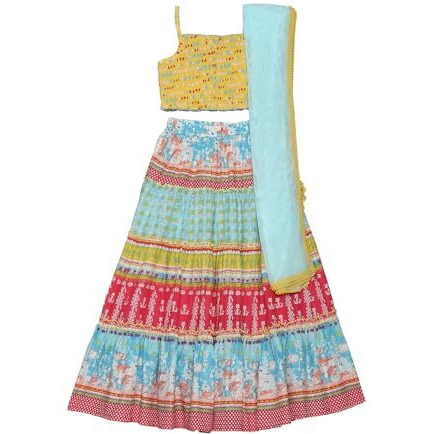 BIBA GIRL PRINTED RELAXED KID(KW4503_YELLOW_15)