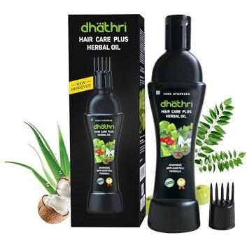 Dhathri Hair Care Plus Herbal Oil for Hair Growth, Ayurvedic Hair Oil for Hair Fall Control & Hair Nourishment, 100 ml