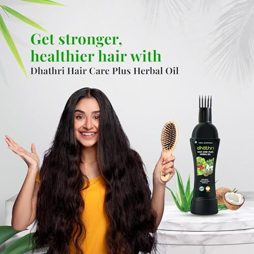 Dhathri Hair Care Plus Herbal Oil for Hair Growth, Ayurvedic Hair Oil for Hair Fall Control & Hair Nourishment, 100 ml