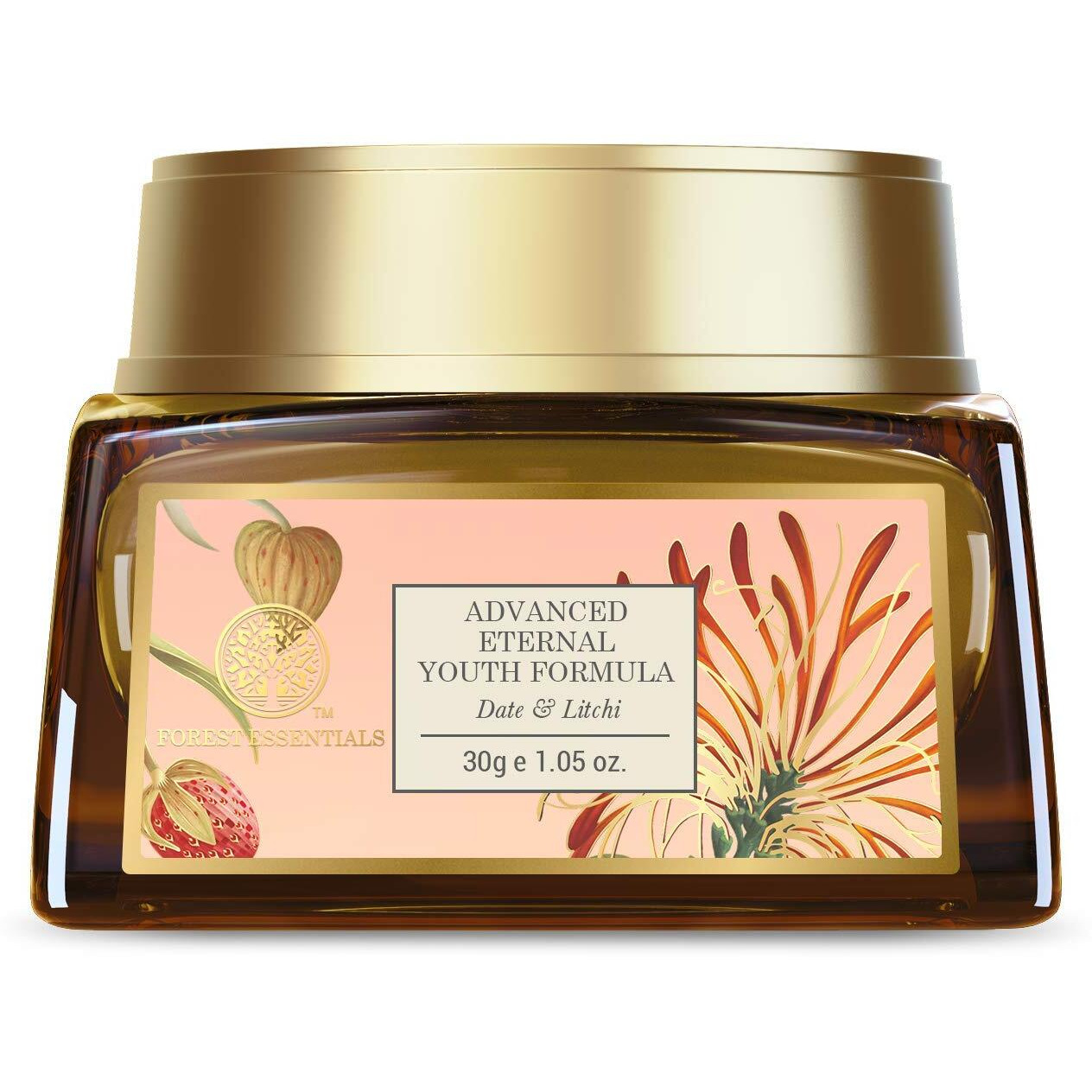 Forest Essentials Advanced Eternal Youth Formula Night Cream - Date & Litchi | Ayurvedic Anti Ageing Face Moisturiser | Night Cream For Normal to Dry Skin | Tones & Firms