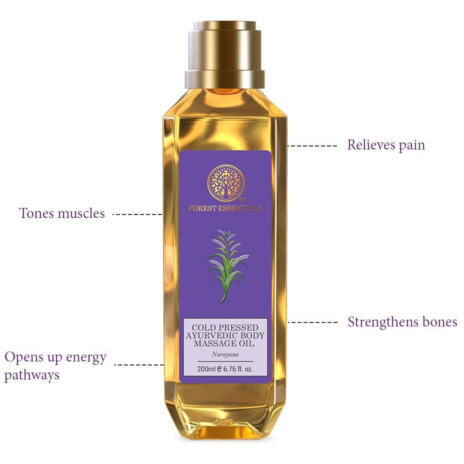Forest Essentials Narayana Ayurvedic Body Massage Oil, 200ml