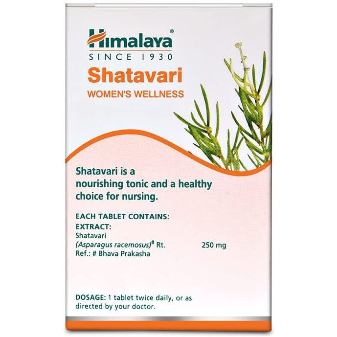 Himalaya Pure Herbs Shatavari Womens Wellness Tablets, Promotes lactation, White, 60 Count