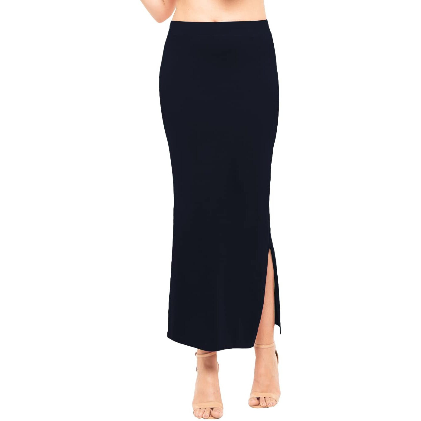 Lyra Soft Viscose Elastane Fabric Saree Skirt/Saree Shaper/Saree Shapewear for Women Deep Navy