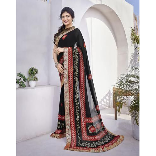 Yashika Woven Georgette Womens Saree (AZ-YS-P1-HARMAN-SHEFALI-YASTIKA-Parent_Black)