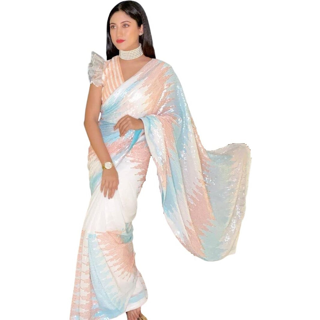 SGF11 Womens Kanjivaram Soft Cotton Linen Silk Saree With Blouse Piece (Multicolour)
