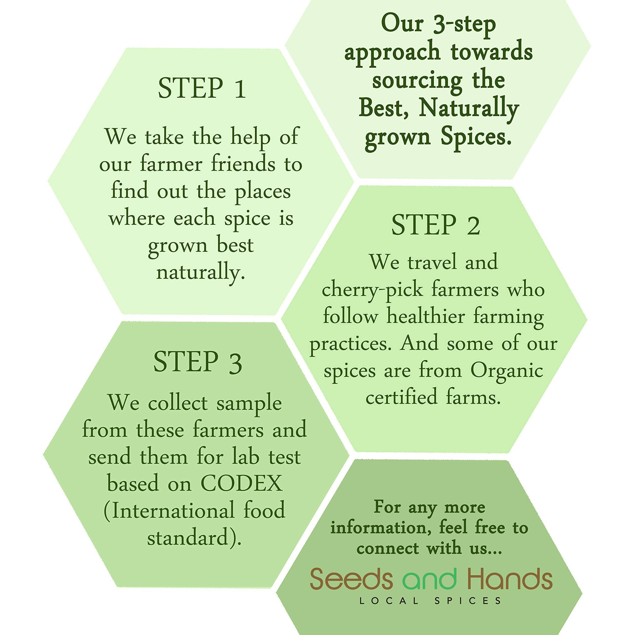 Seeds and Hands Wayanad 7Mm+ Green Cardamom/Elaichi Whole [No Artificial Colors] Pack Of 2 X 100 Gm (200 Gm)