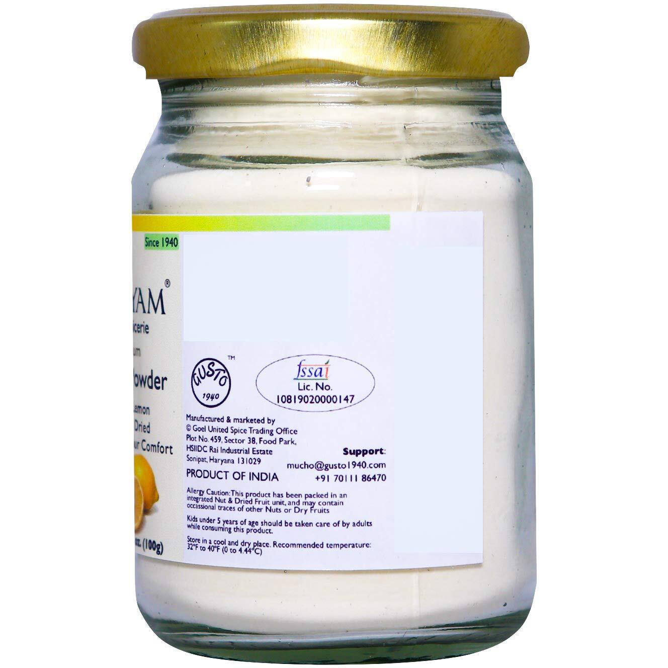 Tassyam Premium Lemon Powder 100g Bottle