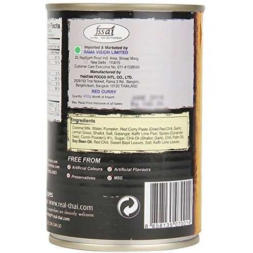 Real THAI Original Thai Cuisine Red Curry Paste 14.11 oz / 400 g