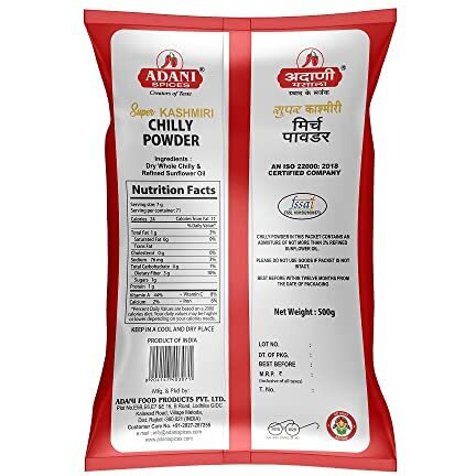 Adani Spices Chilli Powder Kashmiri (500 gm)